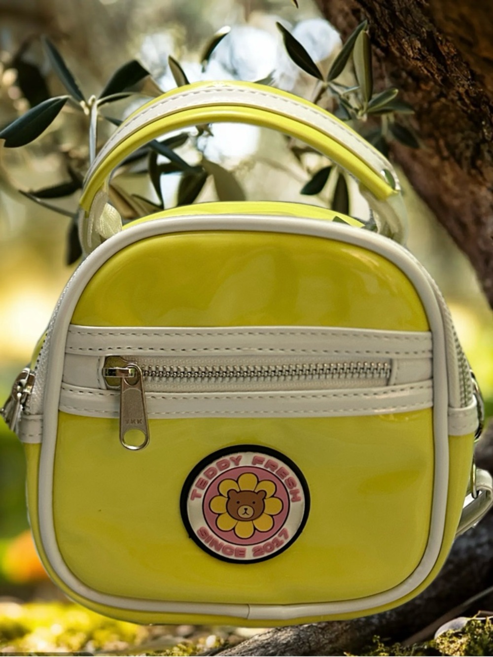 Teddy Fresh Yellow and White Mini Crossbody Bag